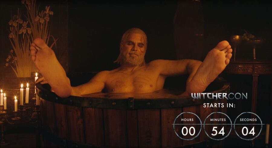 The Official WitcherCon Geralt Hot Tub Stream Is Incredibly Chill