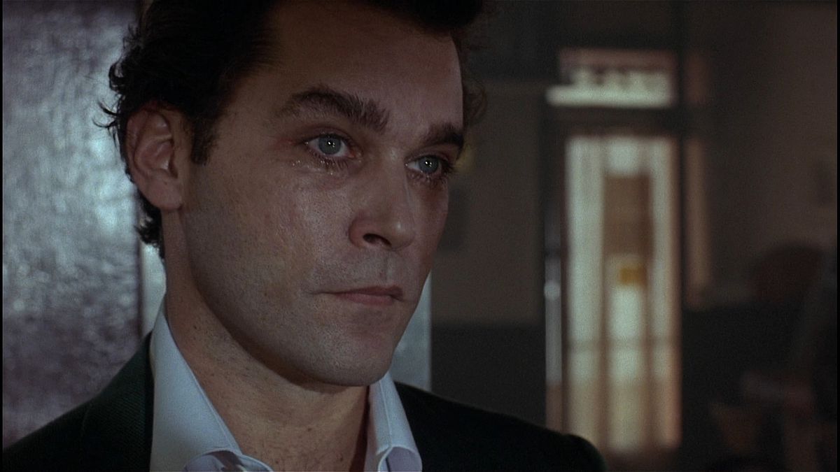 Ray Liotta, sweaty and with a bruised eye, in Goodfellas