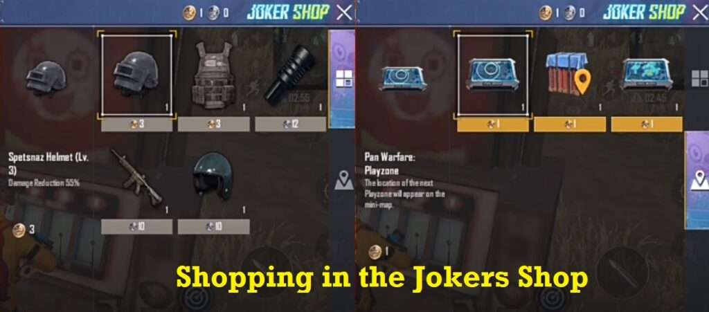 Shopping in the Jokers Shop PUBG Mobile