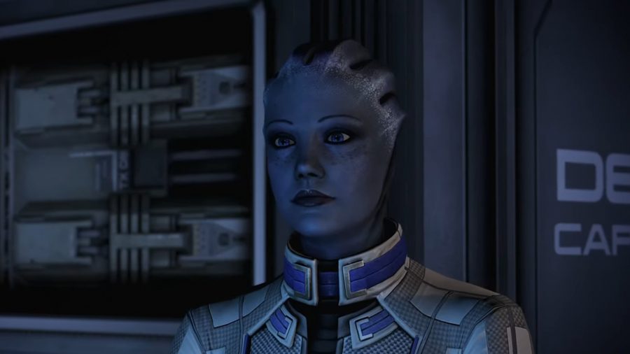 Liara, one of the romantic options in Mass Effect