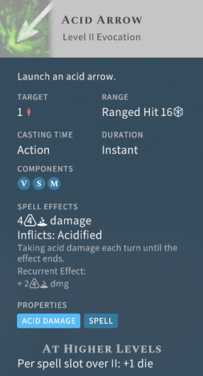 Solasta Acid Arrow