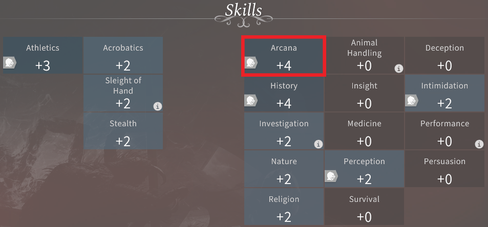 Solasta Arcana Skill