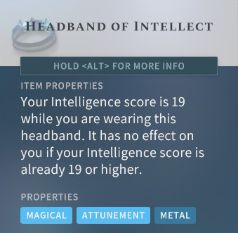 Solasta Headband of Intellect