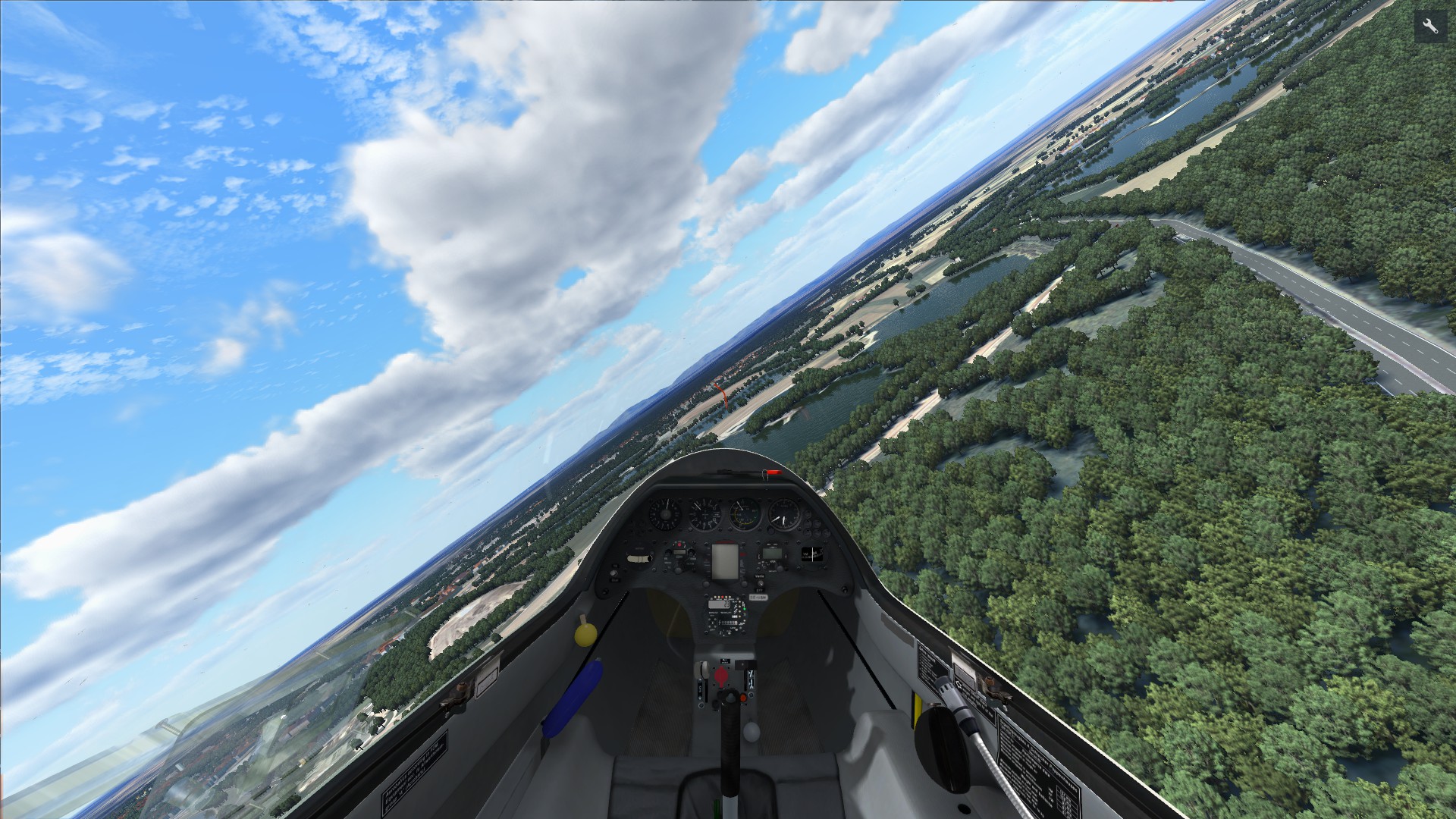 World Of Aircraft Glider Simulator Cockpit View gameplay