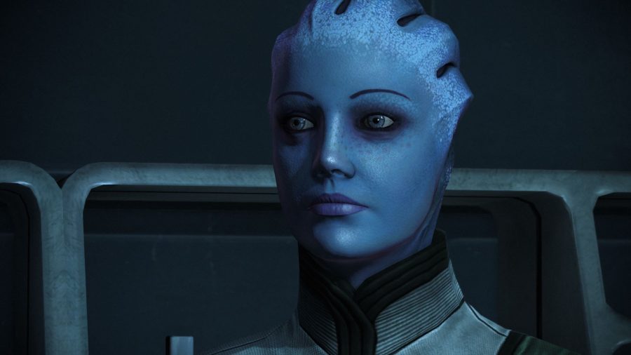 Liara, one of the romance options in Mass Effect