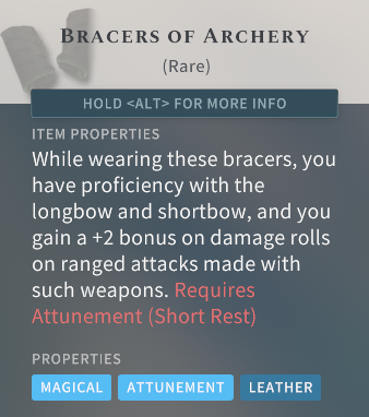 Solasta Bracers of Archery