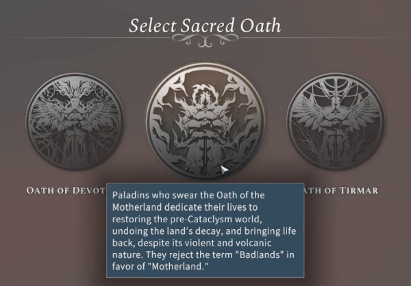 Solasta Oath of the Motherland Sacred Oath