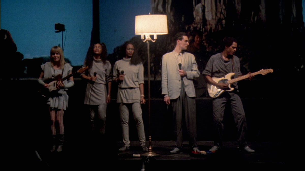 David Byrne performs alongside the Talking Heads in Stop Making Sense