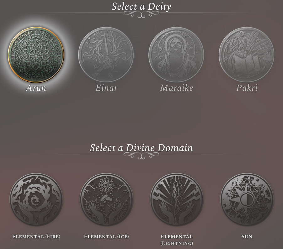 Solasta Deity and Divine Domains