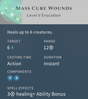 Solasta Mass Cure Wounds