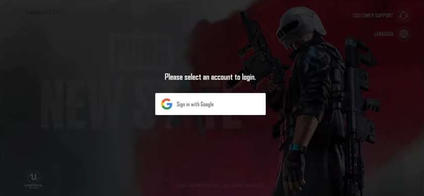 Sign in to PUBG new State Alpha APK and Start Playing