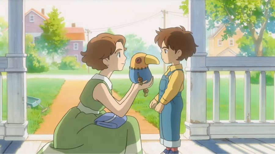 Oliver from Ni No Kuni, one of the best JRPGs, is being given a stuffed doll by his mother.