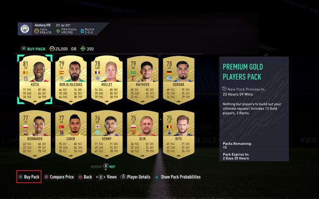 A look at EA's new FUT preview packs