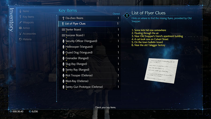 Final Fantasy 7 Remake List Of Flyer Clues Locations Guide