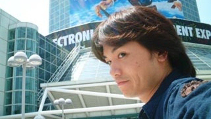 A slightly blurry Sakurai selfie, before selfies were cool.