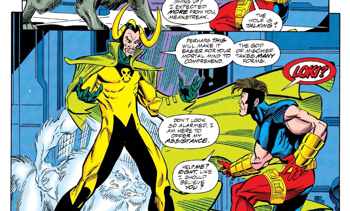 Loki in X-Men 2099# 5 (1994).