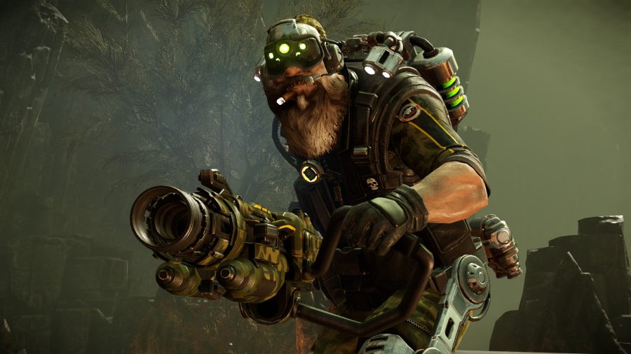 Bearded character in Evolve