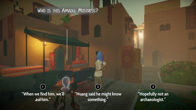 Narrative directors on indie titles like Heaven's Vault can be more hands-on in implementing all aspects of the story than on AAA games