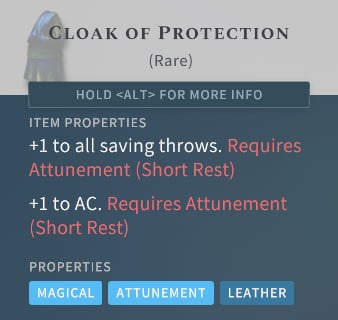 Solasta Cloak of Protection