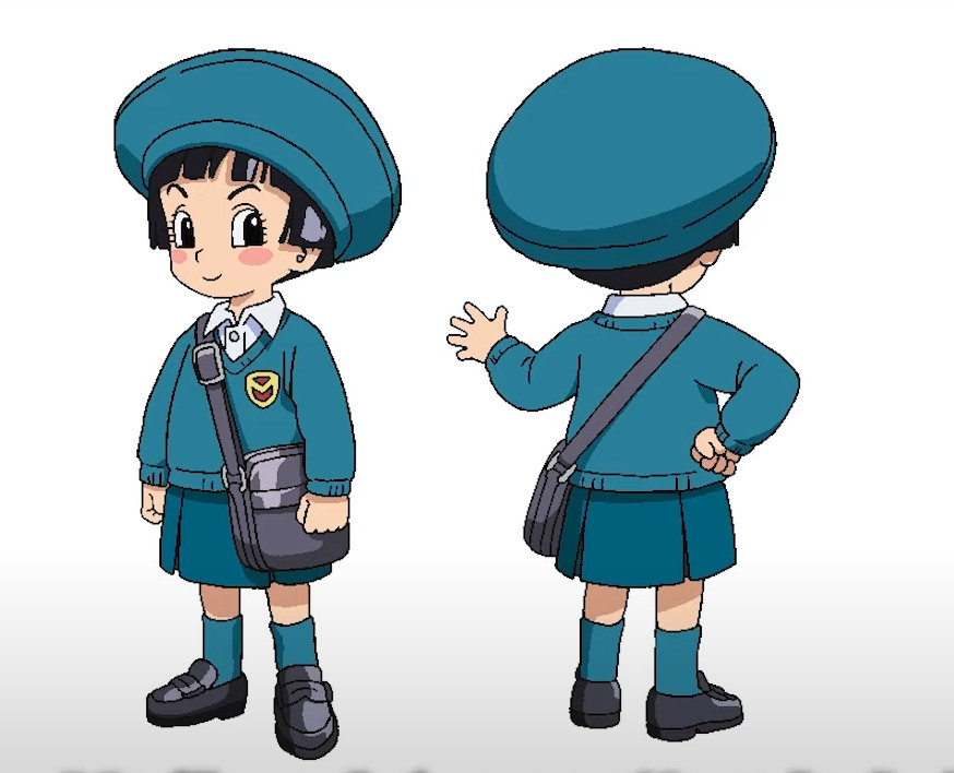 Pan in a kindergarten uniform from Dragon Ball Super: Superhero