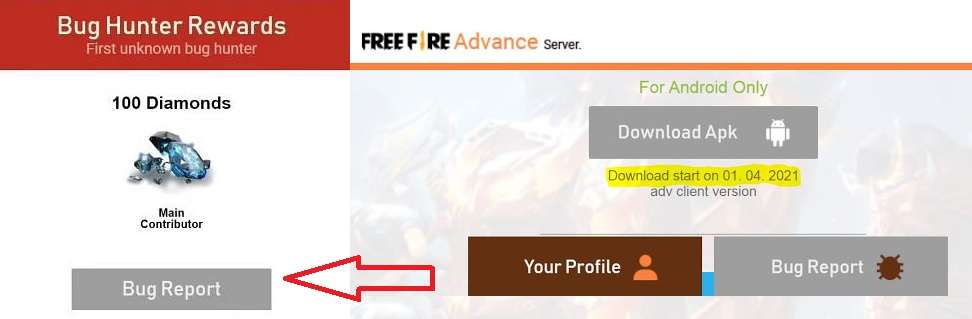 Get Diamonds Rewards - for Reporting Bugs in FF Advance server