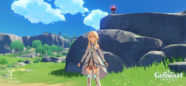 Gameplay - girl standing on the grass