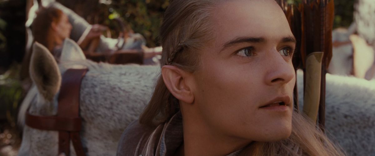 Legolas looks around Rivendell as he arrives in The Fellowship of the Ring. 