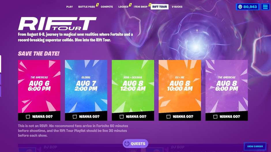 Fortnite Presents: The Rift Tour Featuring Ariana Grande