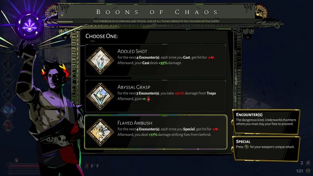 Hades Boons of Chaos (Manage High Risks High Rewards)