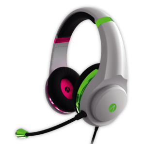 Stealth White Headset Pink Green