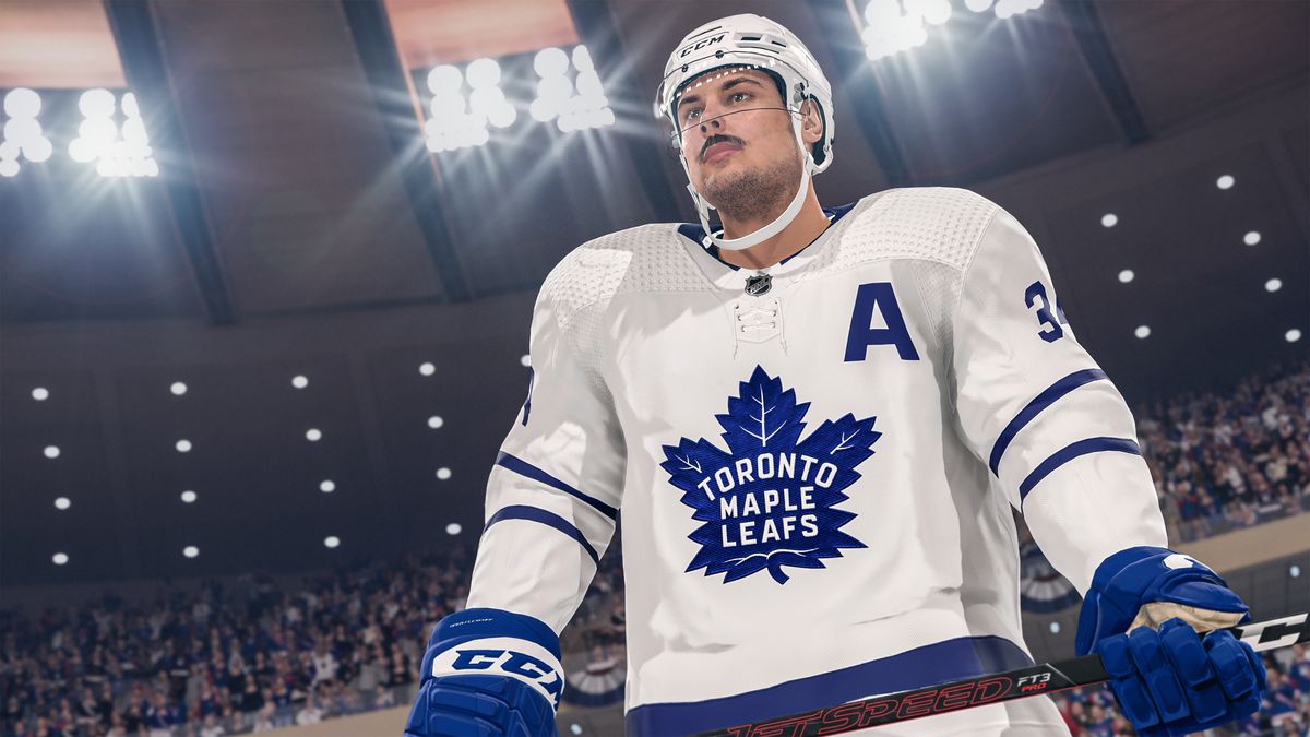 Auston Matthews of the Toronto Maple Leafs in NHL 22