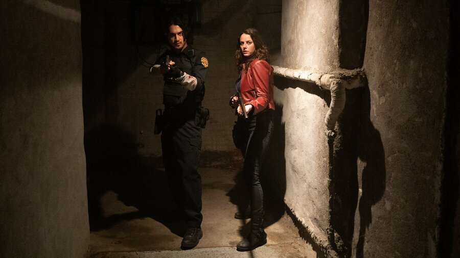 Avan Jogia as Leon S. Kennedy and Kaya Scodelario as Claire Redfield