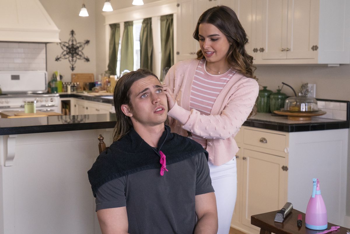 a girl doing a boy’s hair