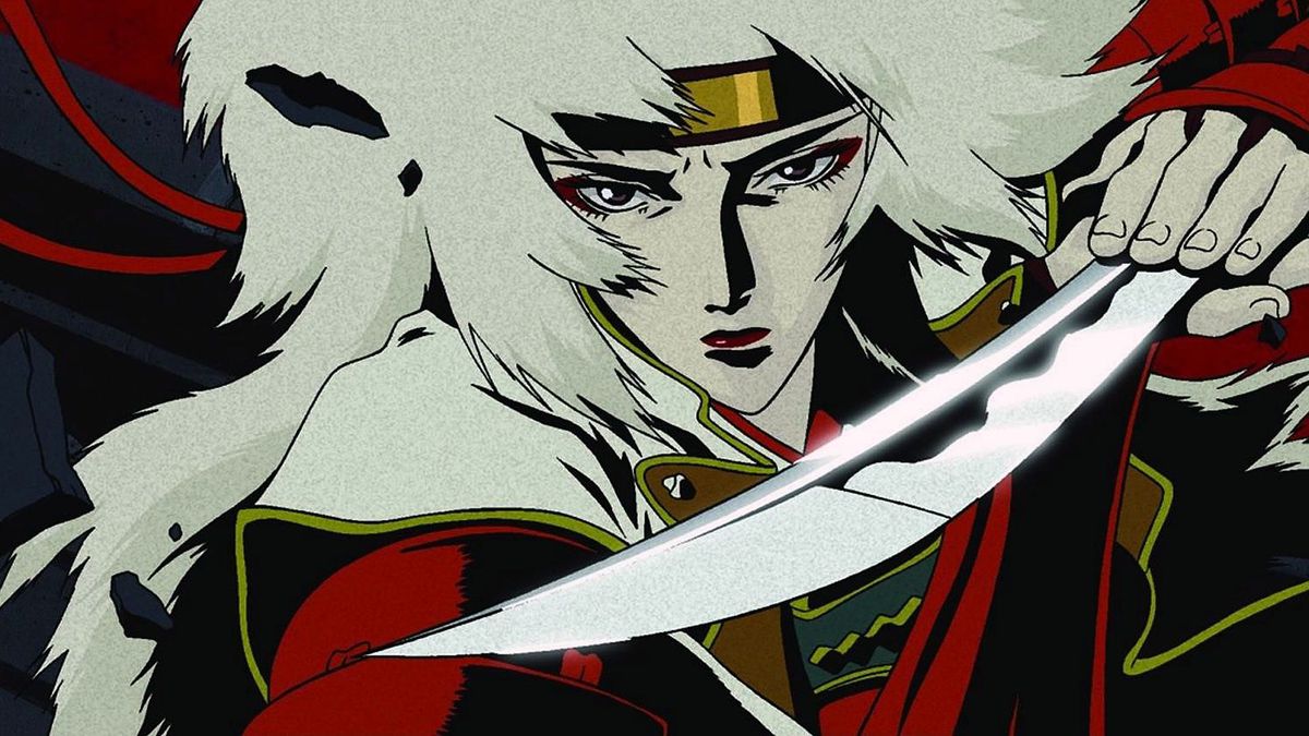 A white-haired woman clutched a broken katana blade between her palms.