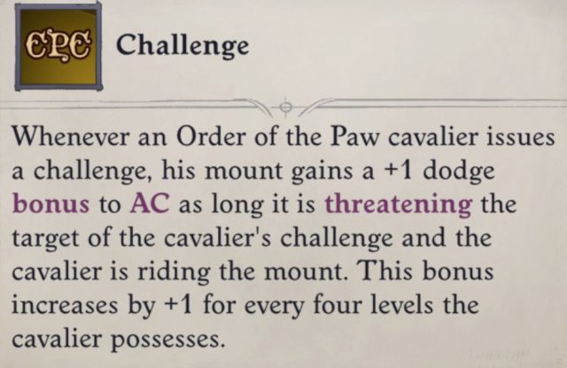 boykot Vant til vaskepulver Cavalier Build | Pathfinder Wrath of the Righteous Class Guide - Kaiju  Gaming