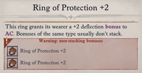 Seelah Ring of Protection 2 Non-stacking Bonuses Pathfinder WotR