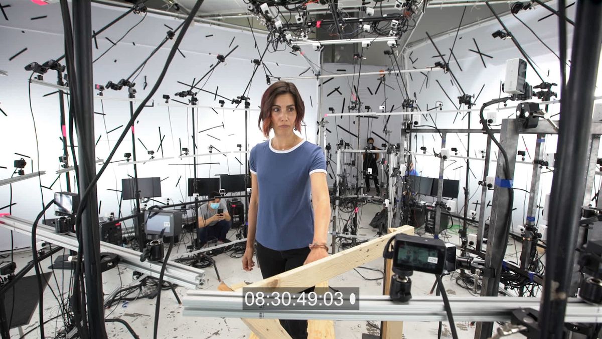 The volumetric rig from Demonic, with 260 cameras attached to a dome-shaped rig